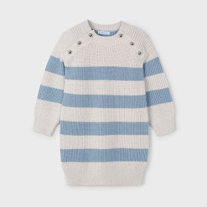 Vestido riscas tricot Celeste - Mayoral