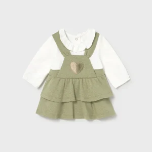 Vestido combinado bebé - Mayoral Newborn - Basil vig