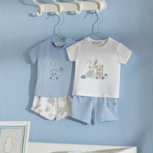 Conjunto 4 peças algodão Azul céu