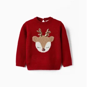Camisola de malha para bebé menina 'rena', vermelho - Zippy