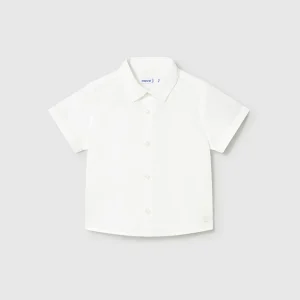 Camisa manga curta linho - Branco - Mayoral