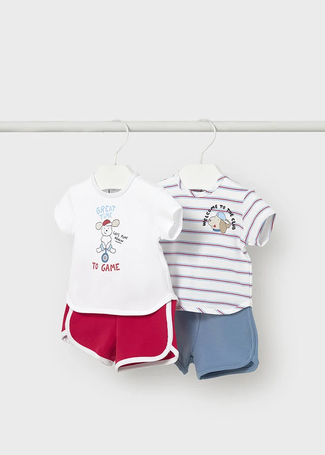 Conjunto algodão 4 peças - Cor Vermelho - Mayoral - Image 2