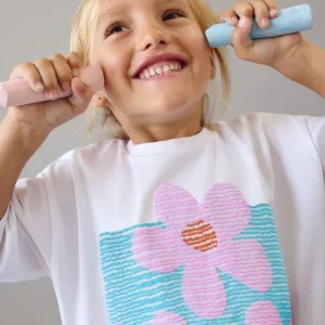 T-shirt manga curta - Bco-lilac - Mayoral