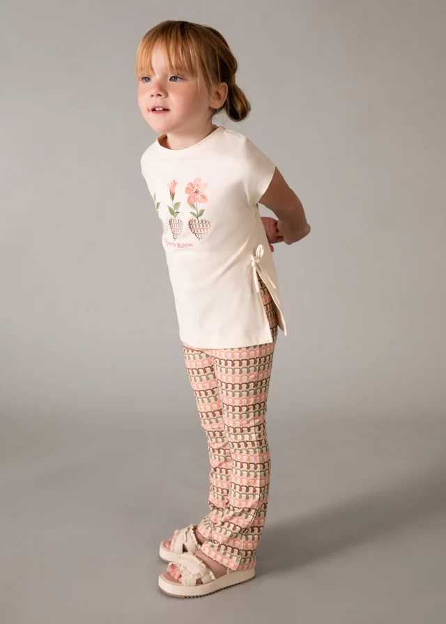 Conjunto leggings flare - Tangerina - Mayoral
