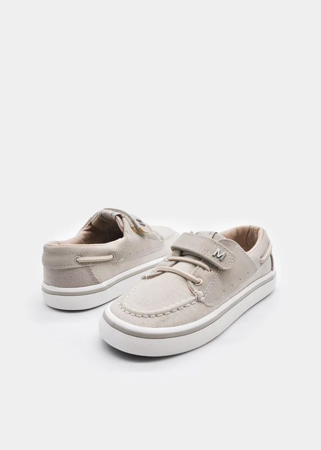 Sapato vela textil velcro - Cor Pedra - Mayoral - Image 2
