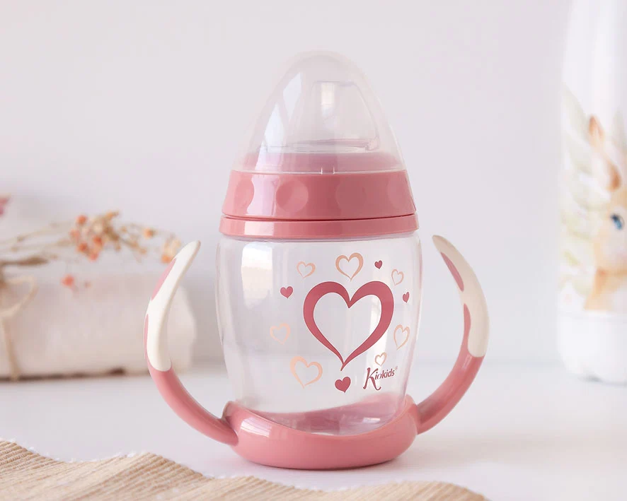 Copo de Aprendizagem com pegas 270ml STEP 1 rosa - Image 3