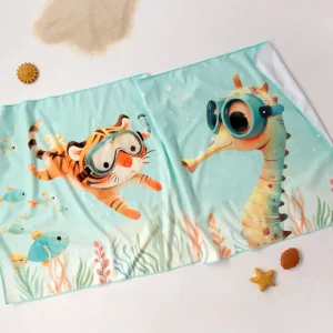 Toalha de praia para bebé e criança - Kiokids Menta
