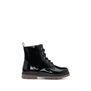 Botim Casual Criança Verniz Preto