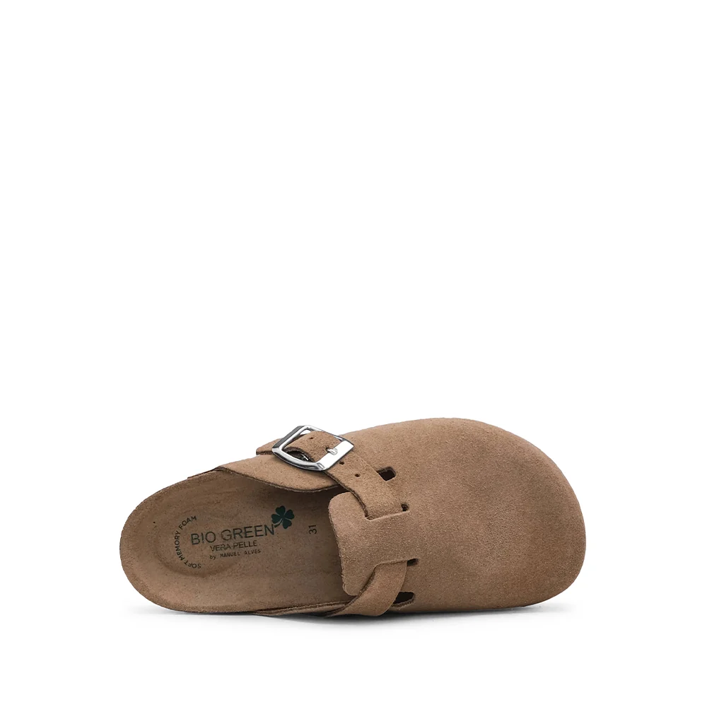 Chinelo Salto Raso Criança Camurça Taupe - Image 5