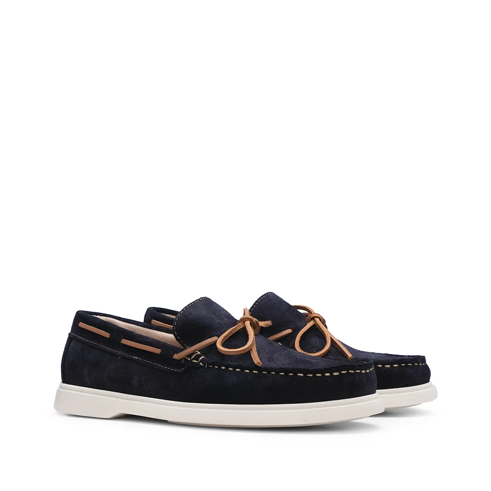 Sapato Vela Homem Camurça Azul Marinho - Image 3