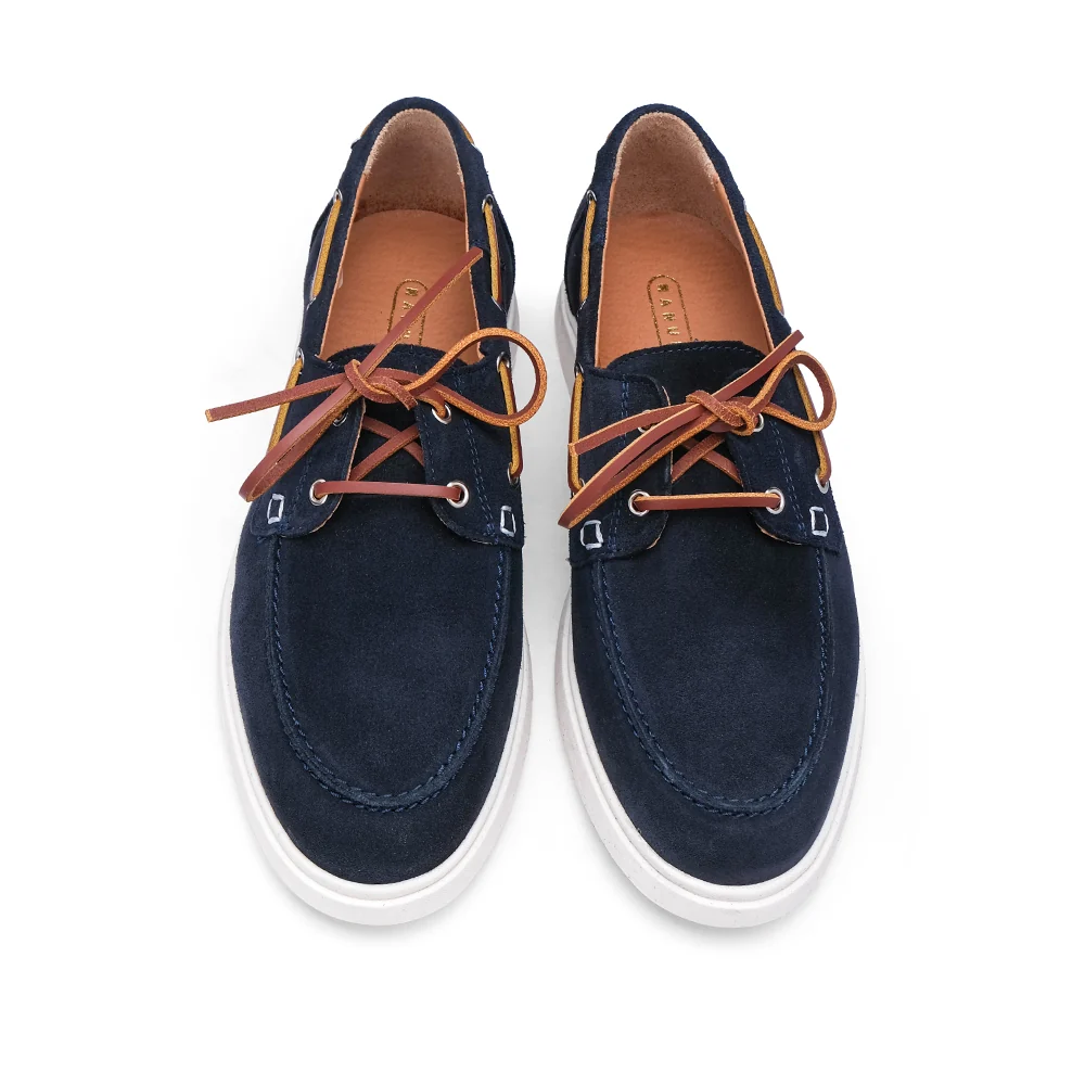 Sapato Vela Homem Camurça Azul Marinho - Image 6