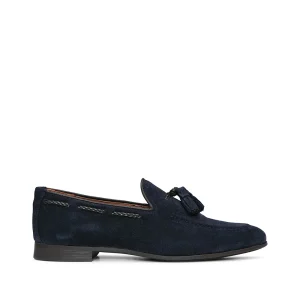 Sapato Clássico Homem Camurça Azul