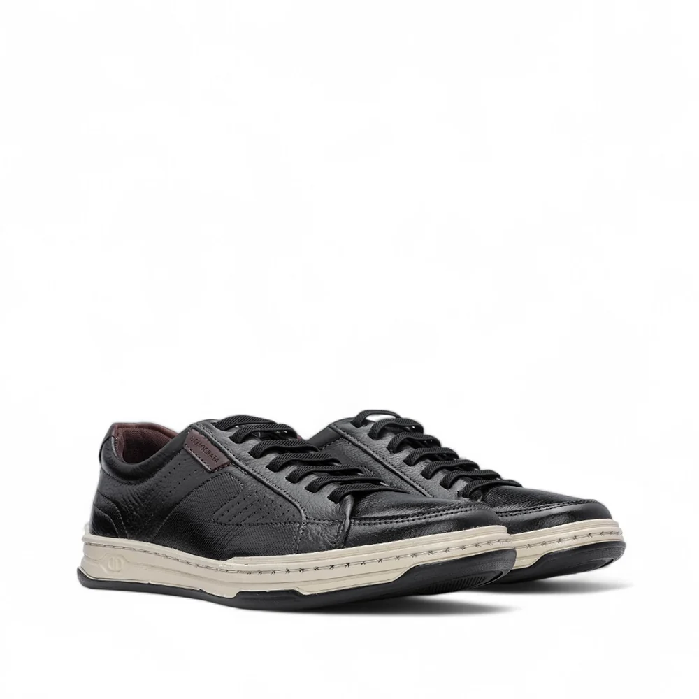 Sapatilha Casual Homem Pele Preto - Image 3