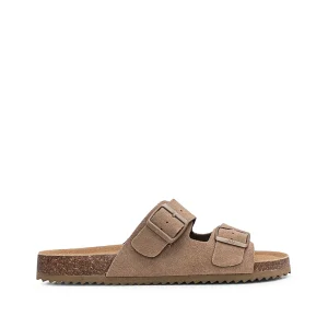 Chinelo Casual Homem Camurça Taupe