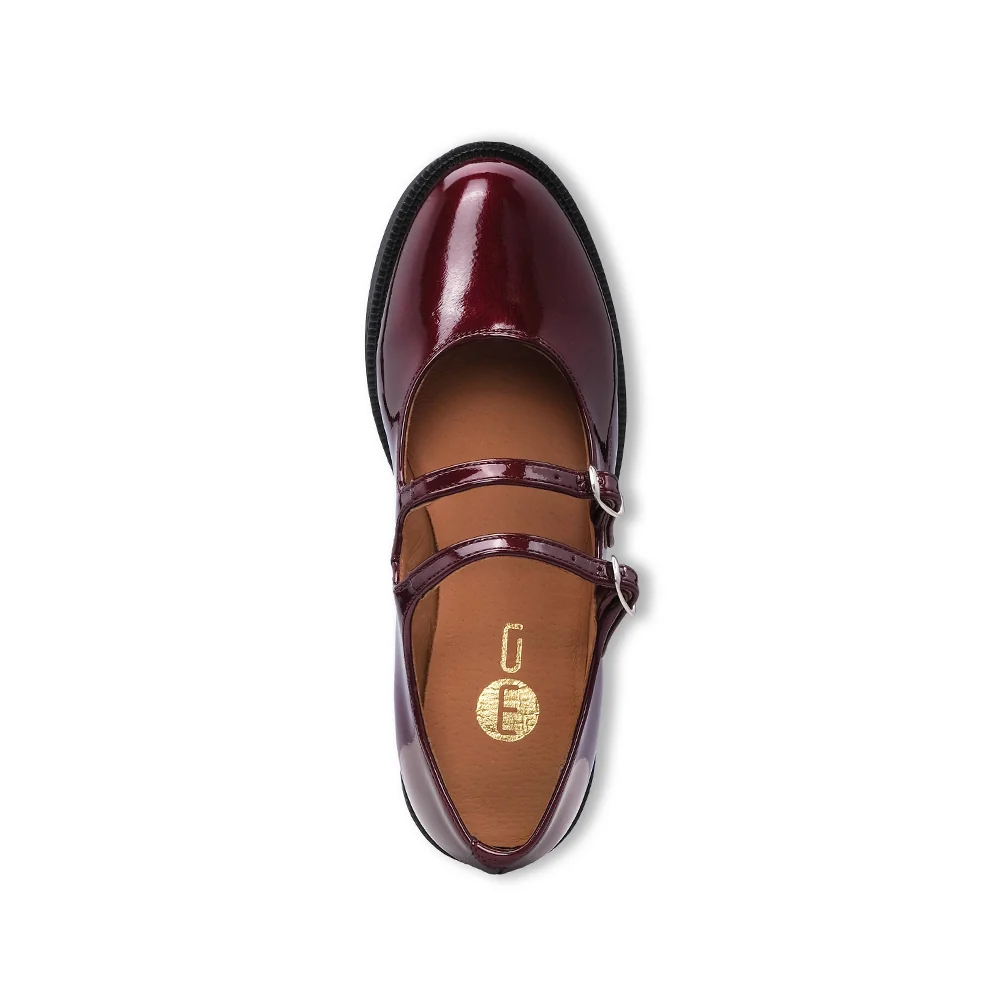 Sapato Mary Jane Mulher Verniz Bordeaux - Image 6