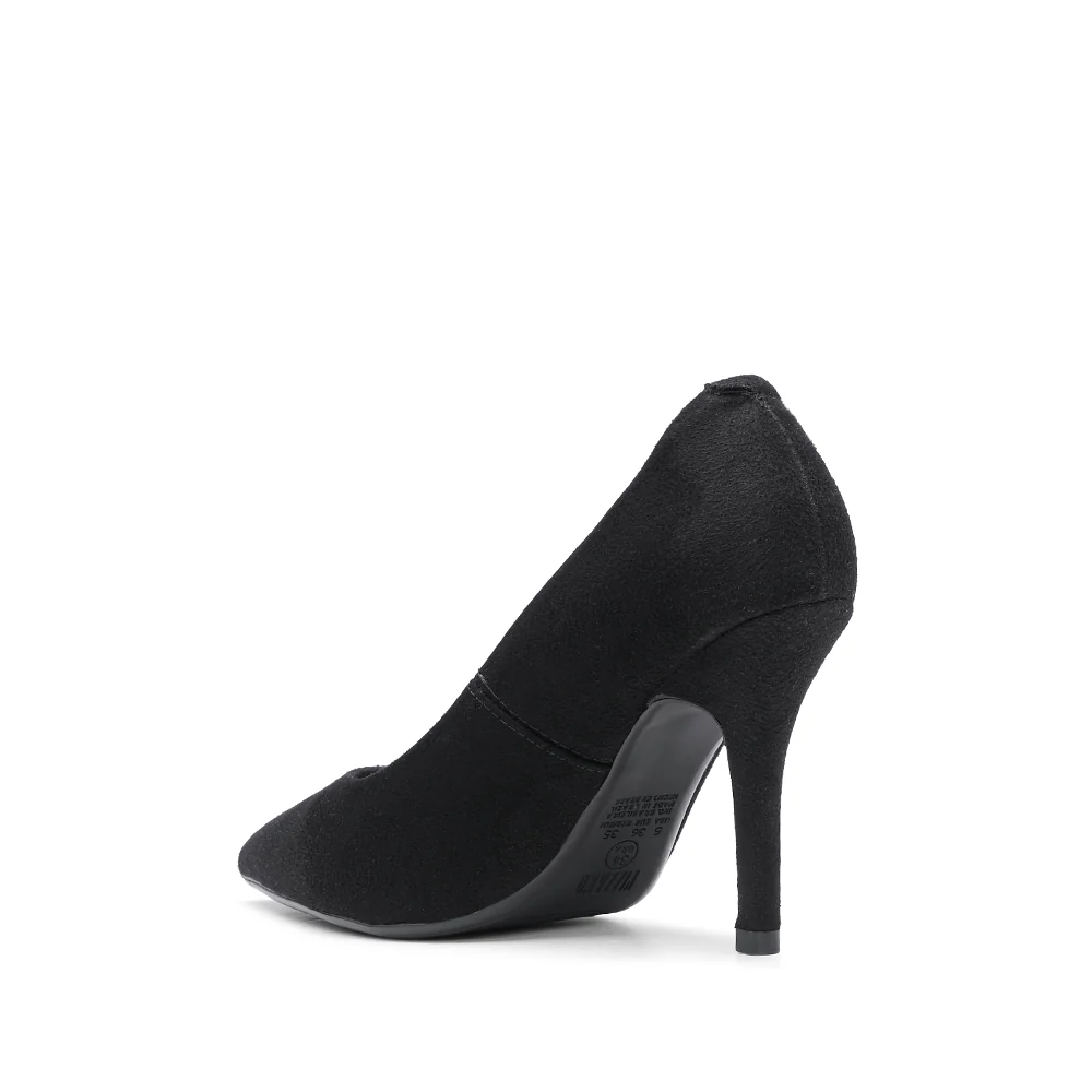 Sapato Stilleto, Salto Alto Mulher Camurça Preto - Image 5