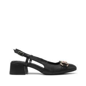 Sapato Salto Médio Mulher Pele Sintética Preto