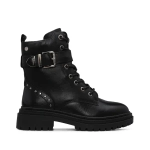 Bota Casual Mulher Pele Preto