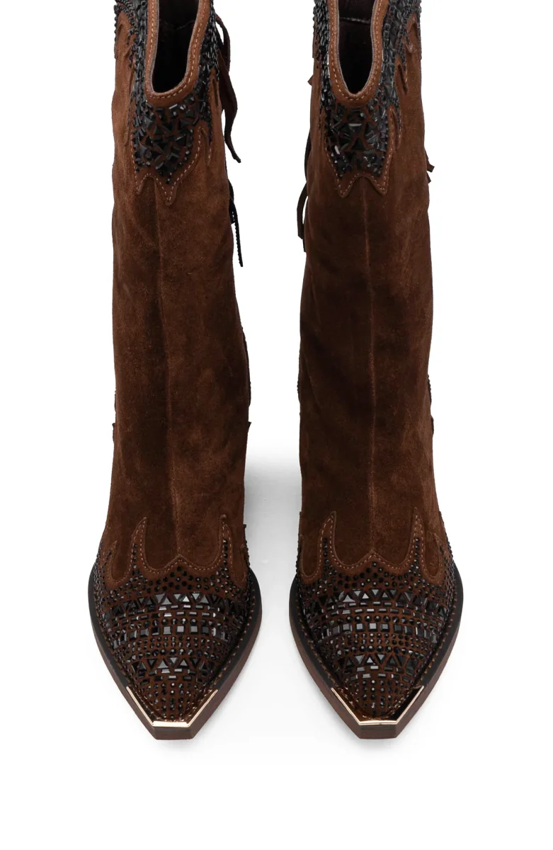 Bota Texana Mulher Camurça Camel - Image 5