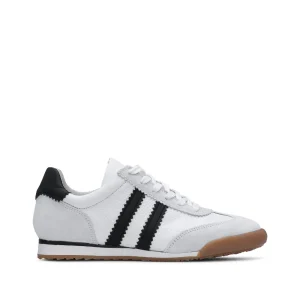 Sapatilha Casual Mulher Pele Branco E Preto