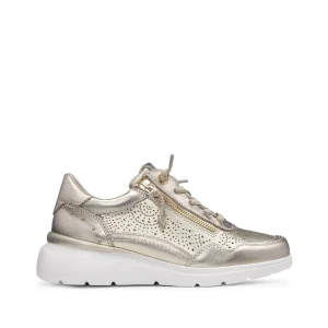 Sapatilha Casual Mulher Pele Dourado