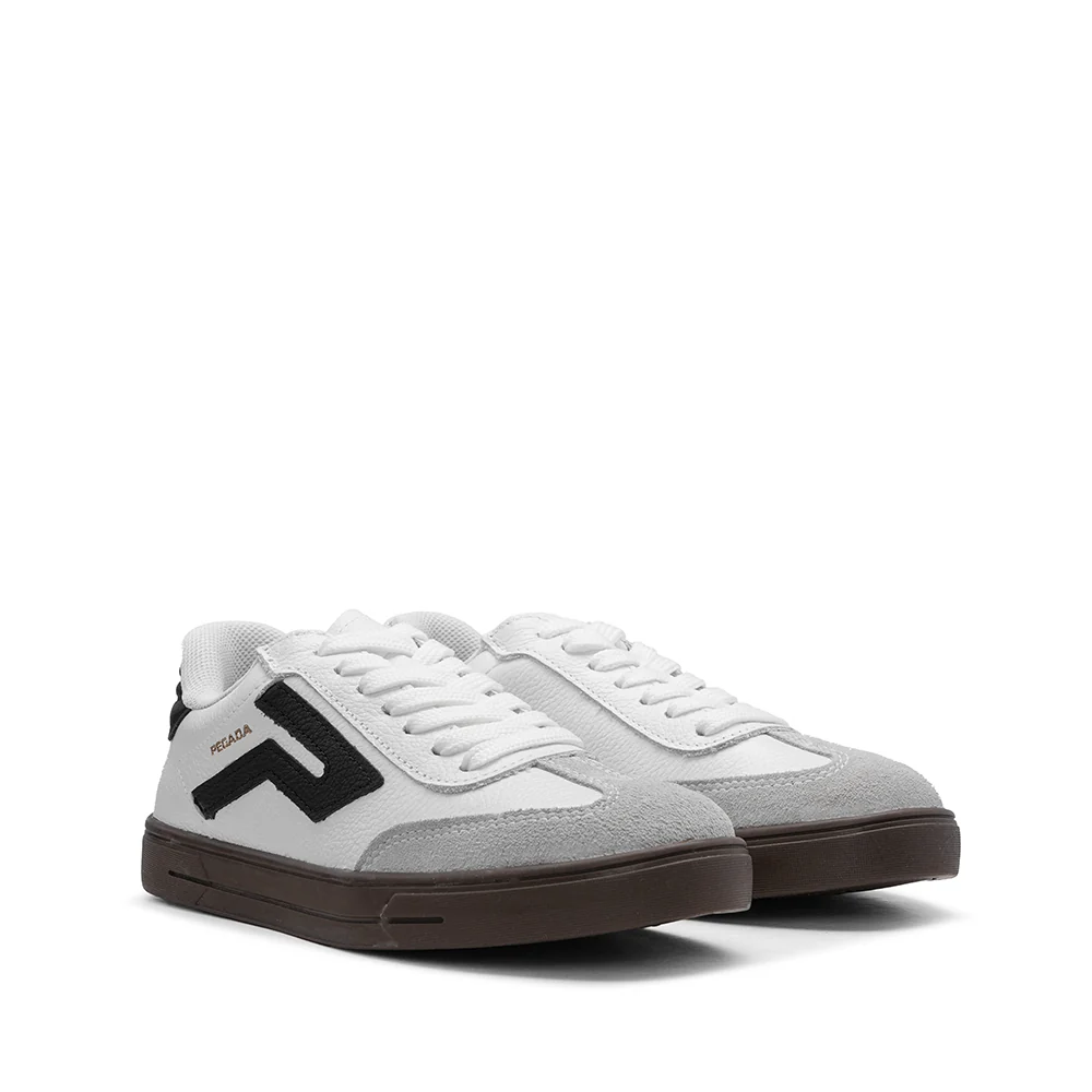 Sapatilha Casual Mulher Pele Branco E Preto - Image 3