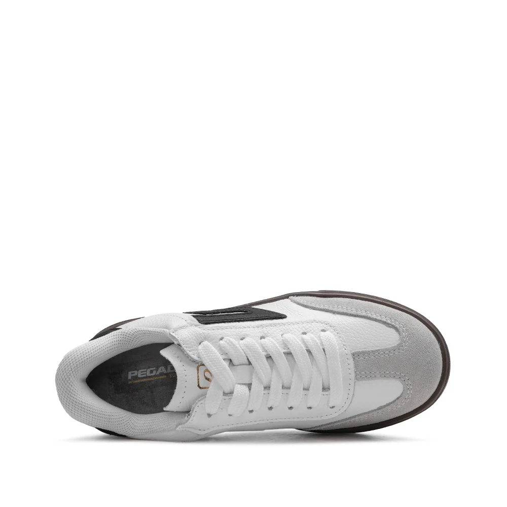 Sapatilha Casual Mulher Pele Branco E Preto - Image 5