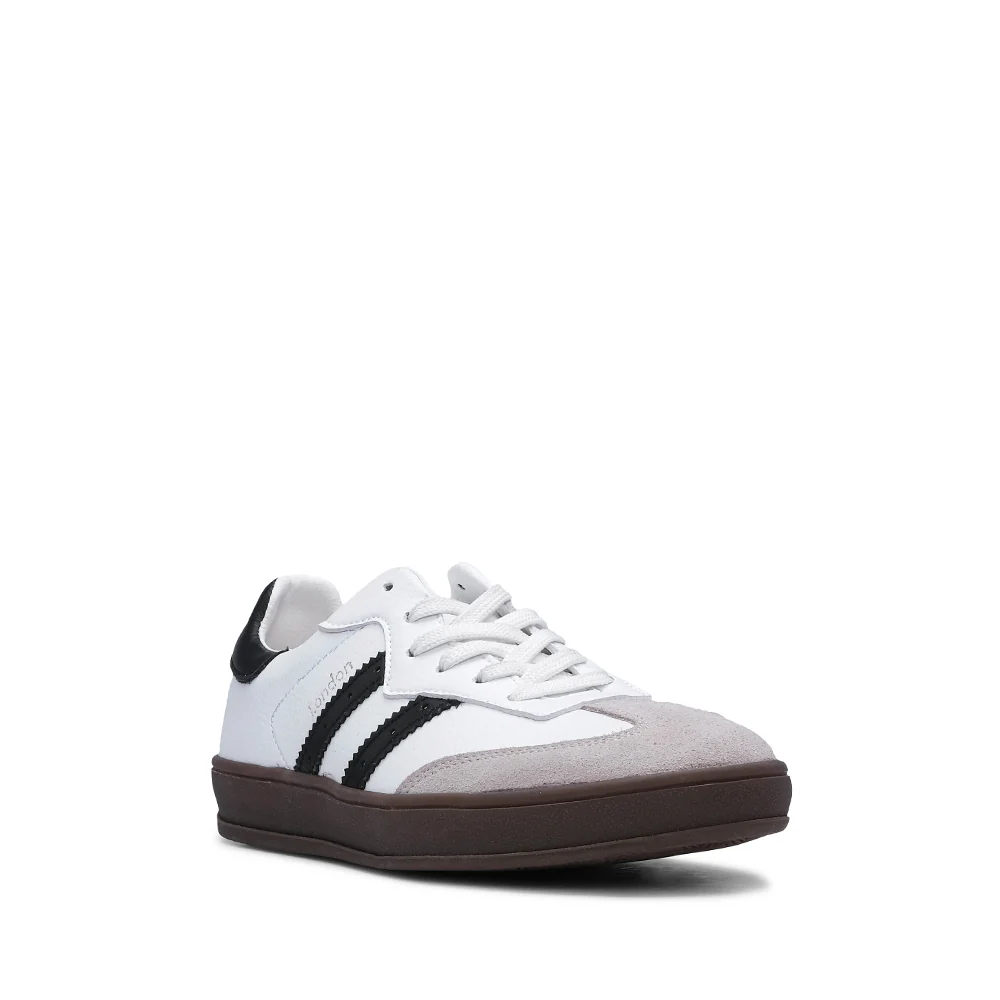 Sapatilha Casual Mulher Pele Branco E Preto - Image 4