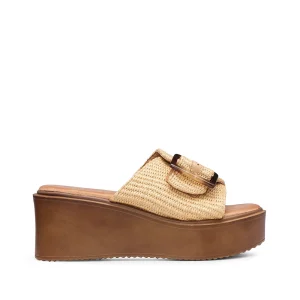 Chinelo Salto Médio Mulher Bege