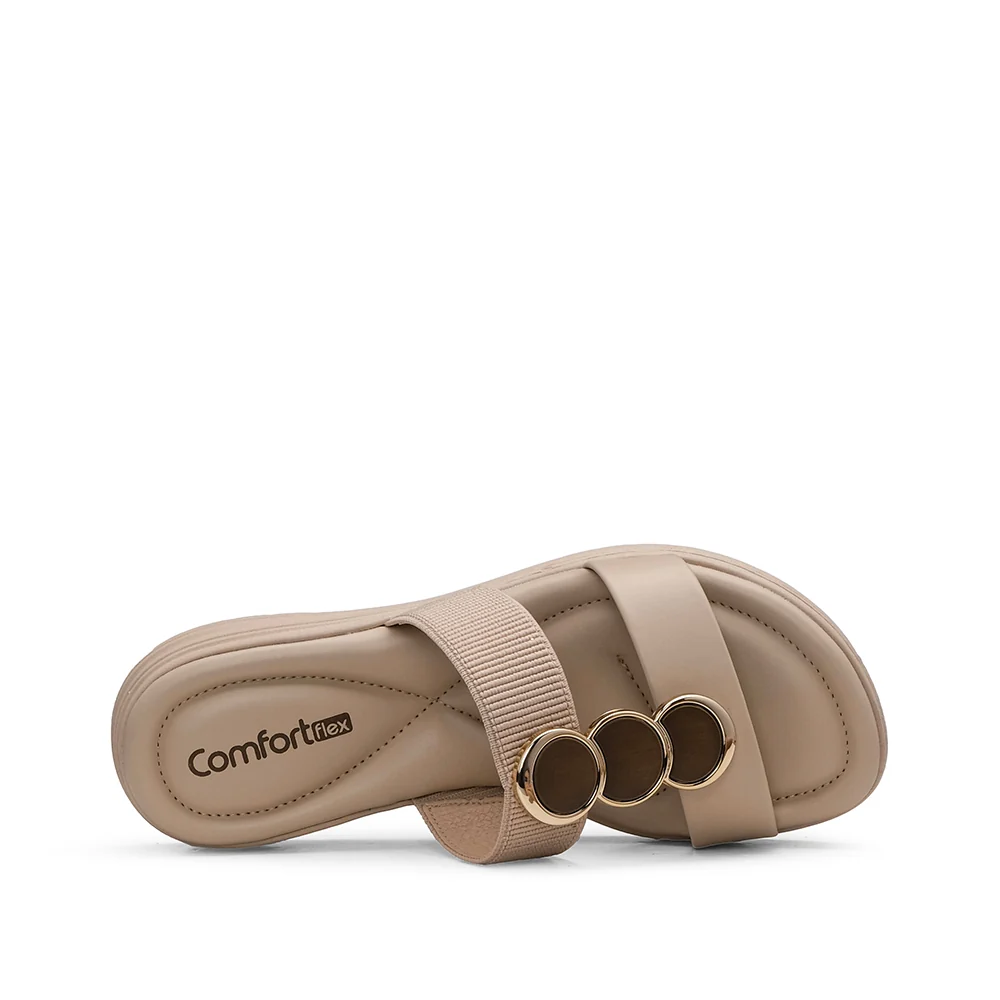 Chinelo Conforto Mulher Bege - Image 5
