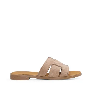 Chinelo Casual Mulher Camurça Taupe