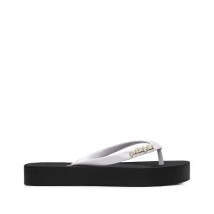 Chinelo Praia Mulher Branco E Preto