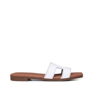 Chinelo Salto Raso Mulher Pele Branco