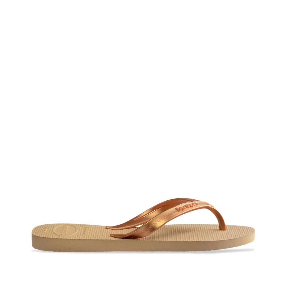 Chinelo Salto Raso Mulher Dourado - Image 2