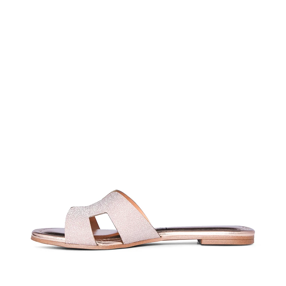 Chinelo Salto Raso Mulher Metalizado Dourado - Image 3