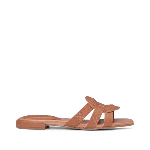 Chinelo Salto Raso Mulher Pele Sintética Laranja