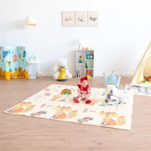 Tapete infantil para bebé XXL Animais - 200x180cm (1,5cm espessura)