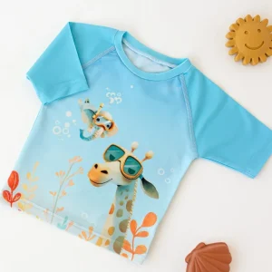 Camisola de Banho para bebé proteção UPF 50+ - Kiokids Azul