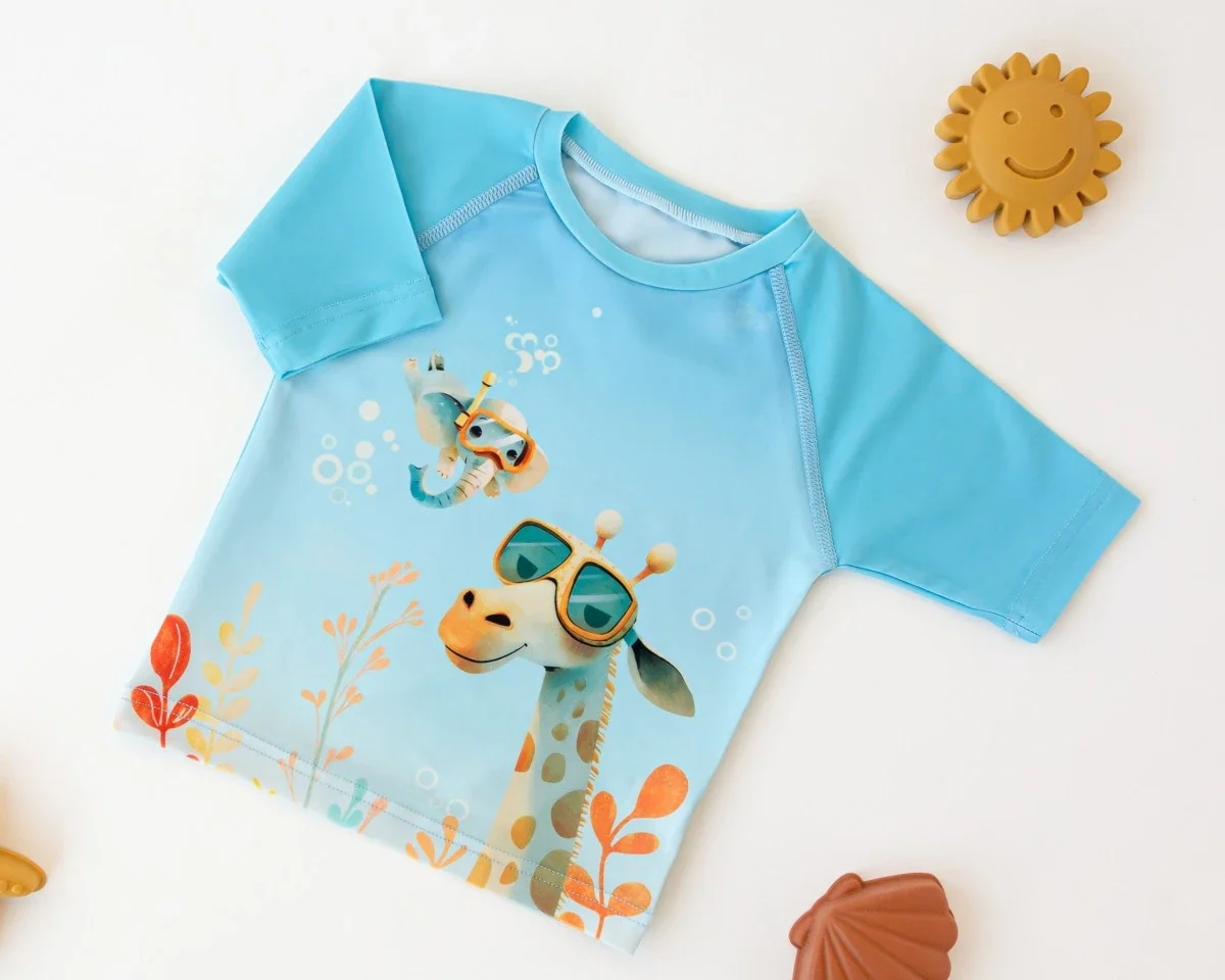 Camisola de Banho para bebé proteção UPF 50+ - Kiokids Azul - Image 2